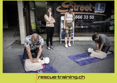 Rescue-training école de secourisme idem samaritains sauveteur permis de conduire entreprises BLS AED petite enfance Valais Lucien Cottier Street-L auto-école Riddes